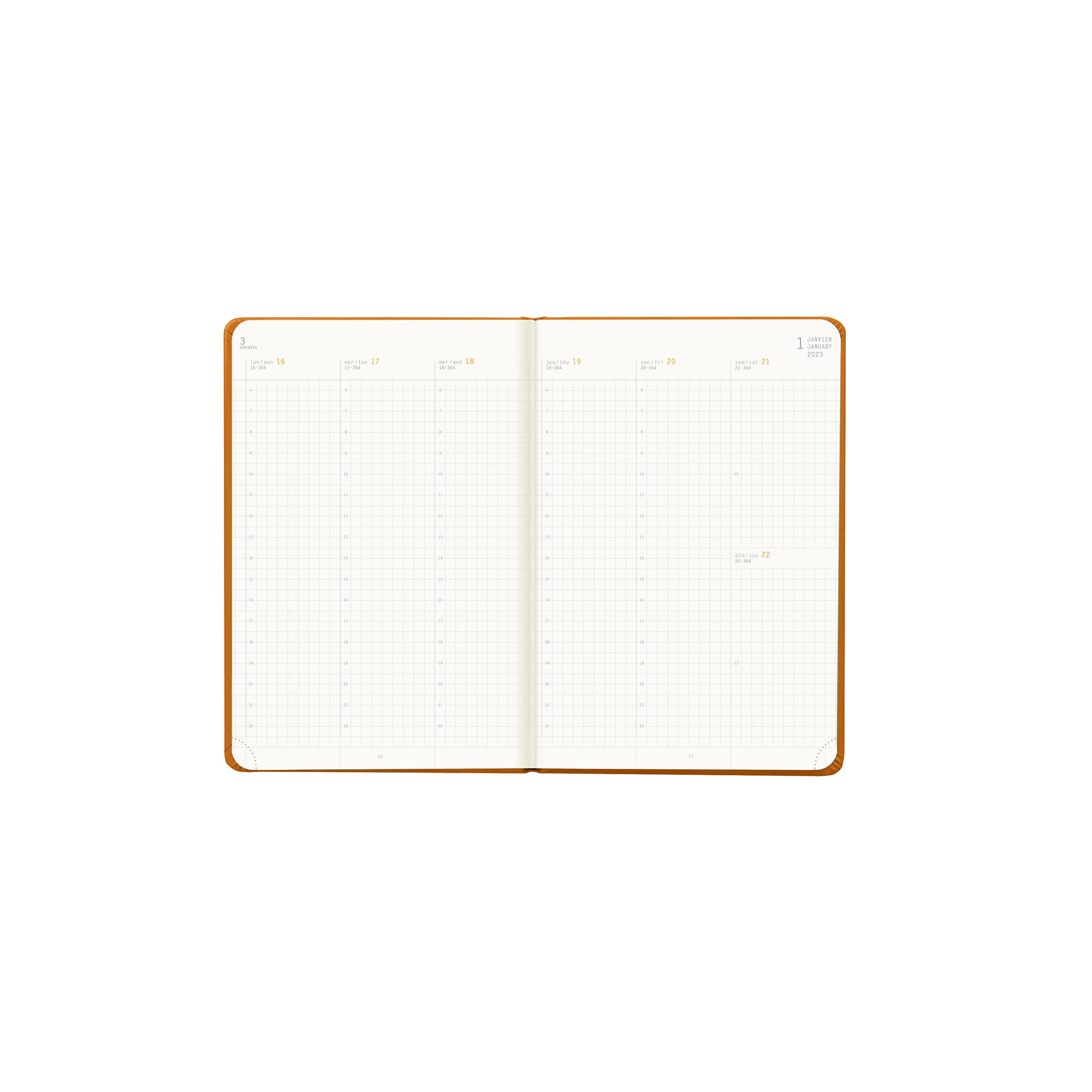 RHODIA 2025 Webplanner A6 Weekly Vertical Orange