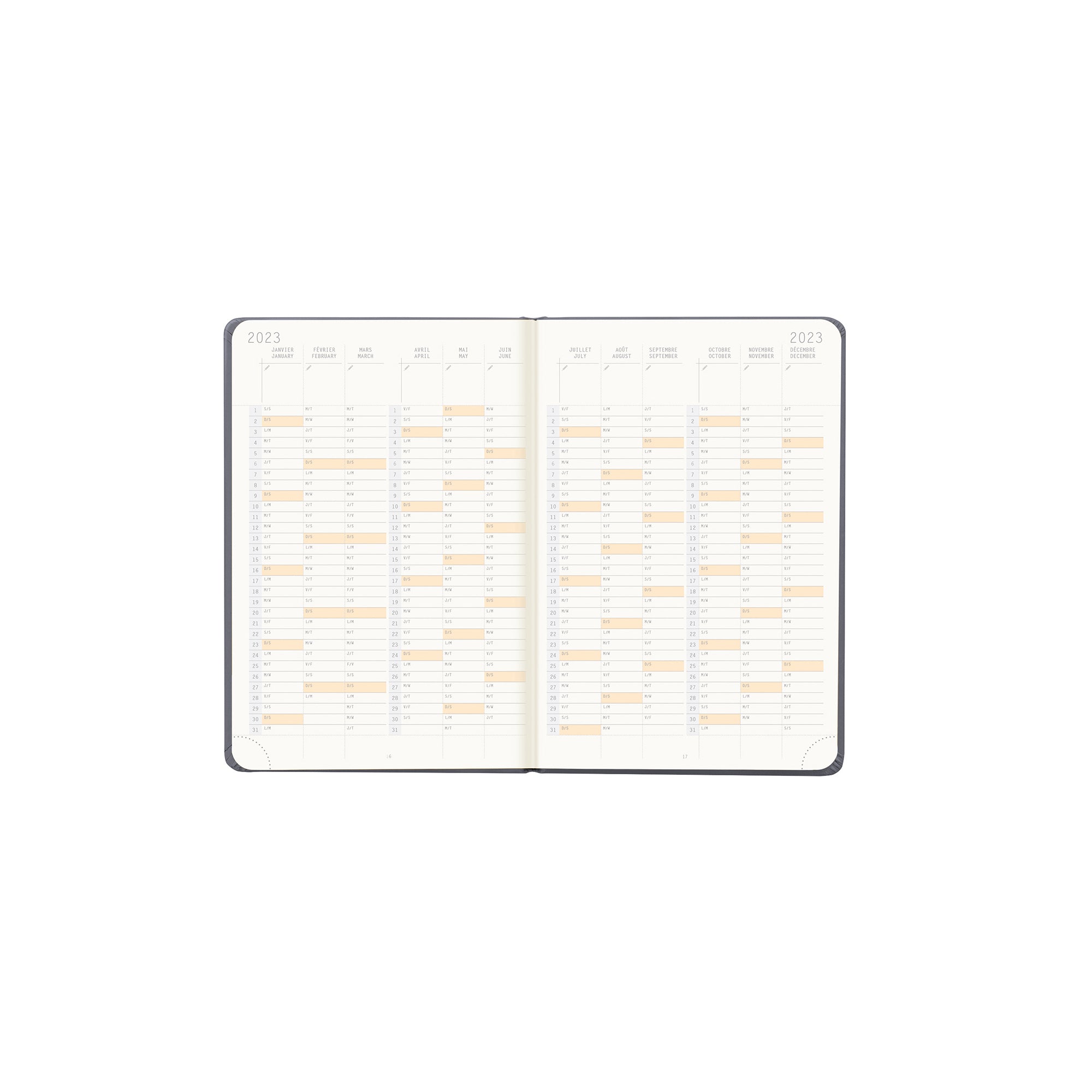 RHODIA 2025 Webplanner A6 Weekly Horizontal Black