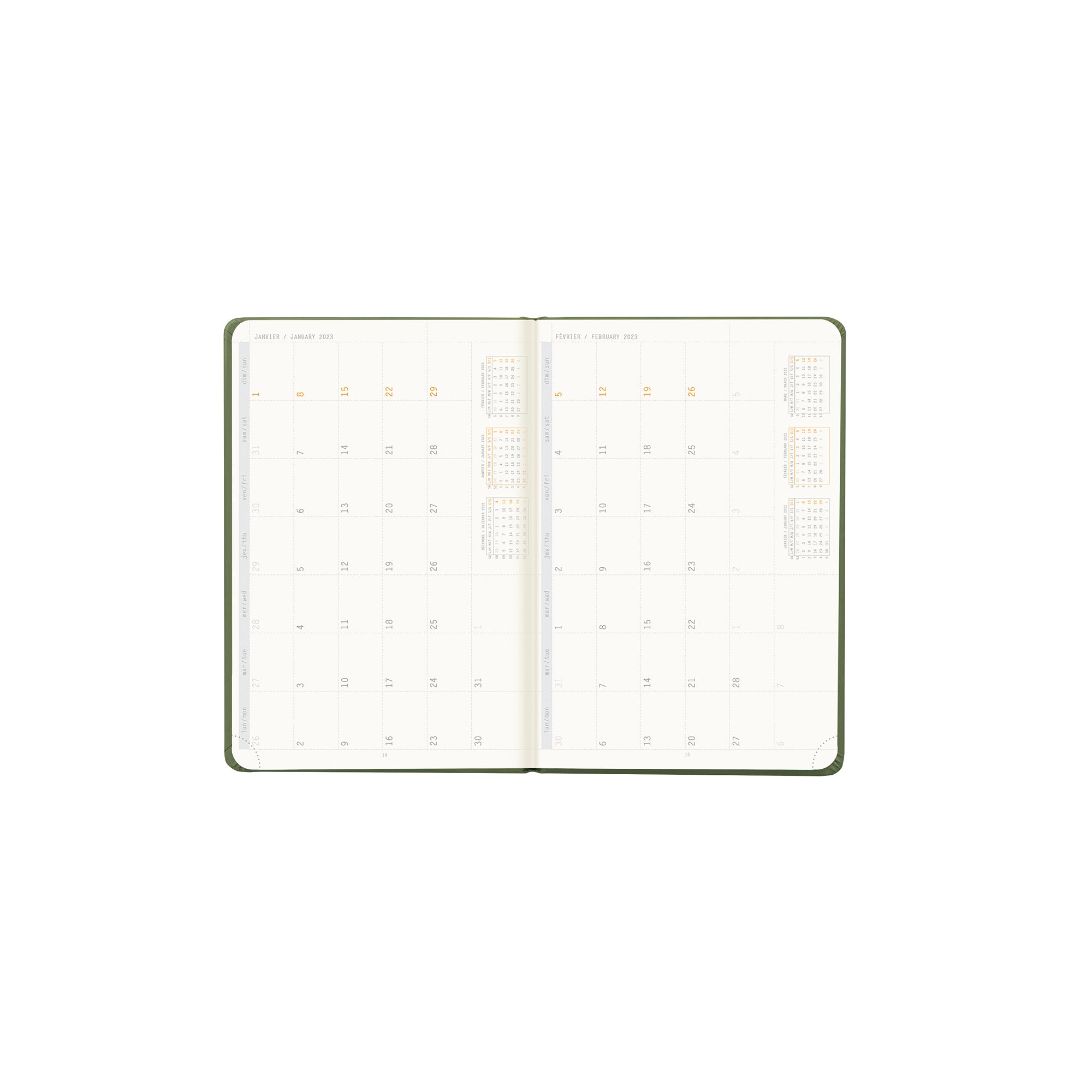 RHODIA 2025 Webplanner A6 Weekly Vertical Sage