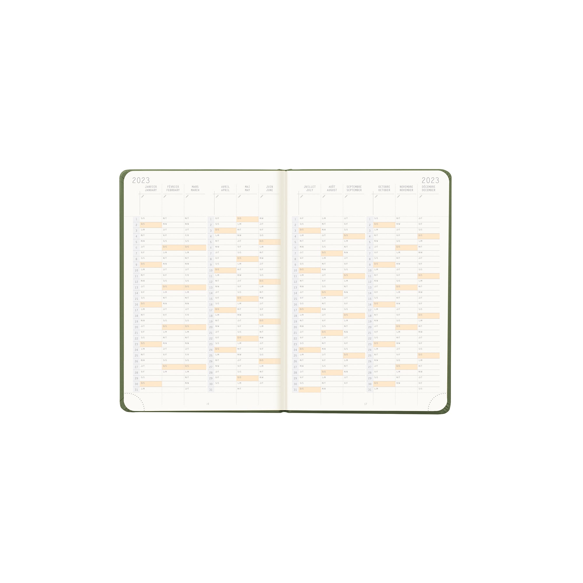 RHODIA 2025 Webplanner A6 Weekly Vertical Sage