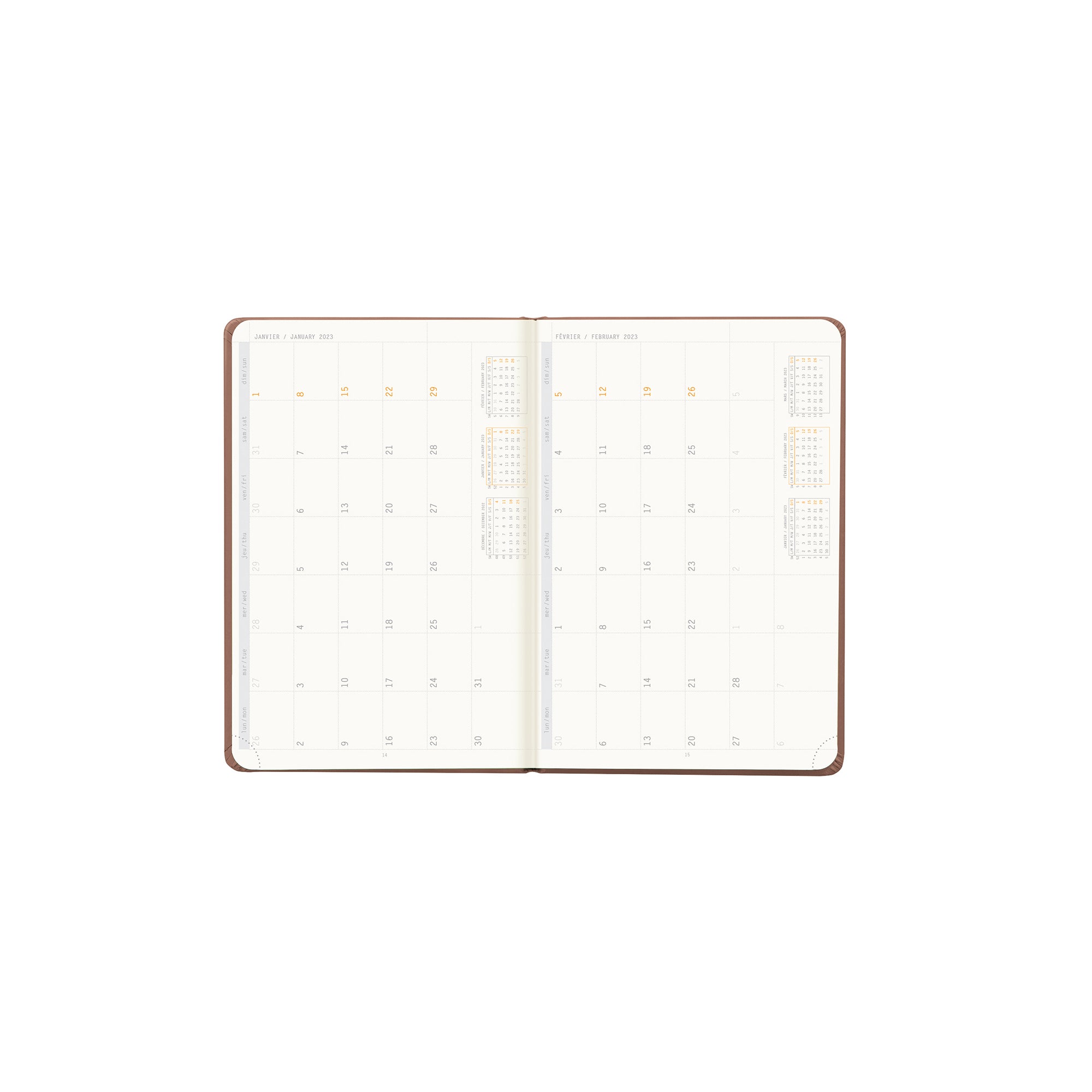 RHODIA 2025 Webplanner A6 Weekly Horizontal Rosewood