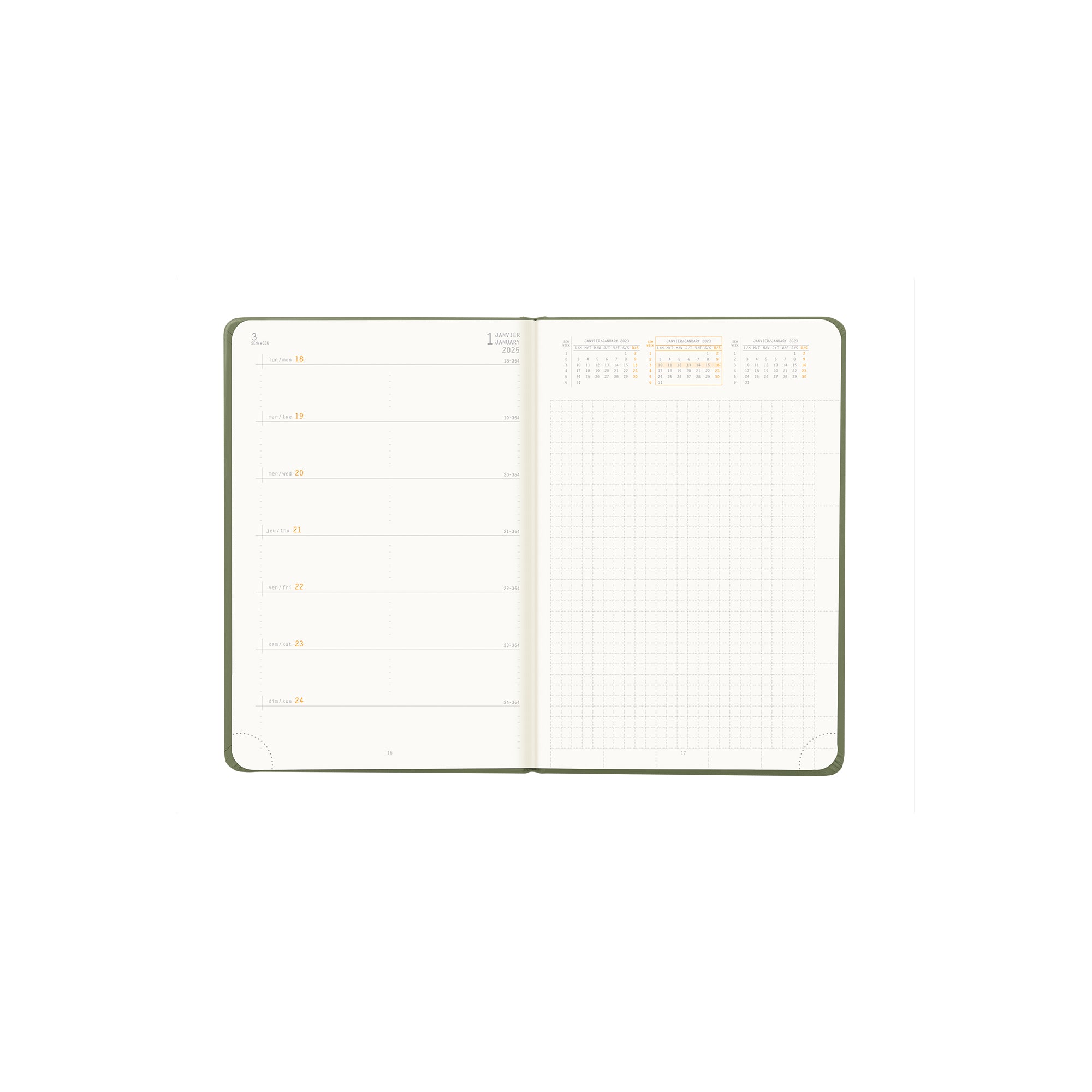 RHODIA 2025 Webplanner A6 Weekly Horizontal Sage