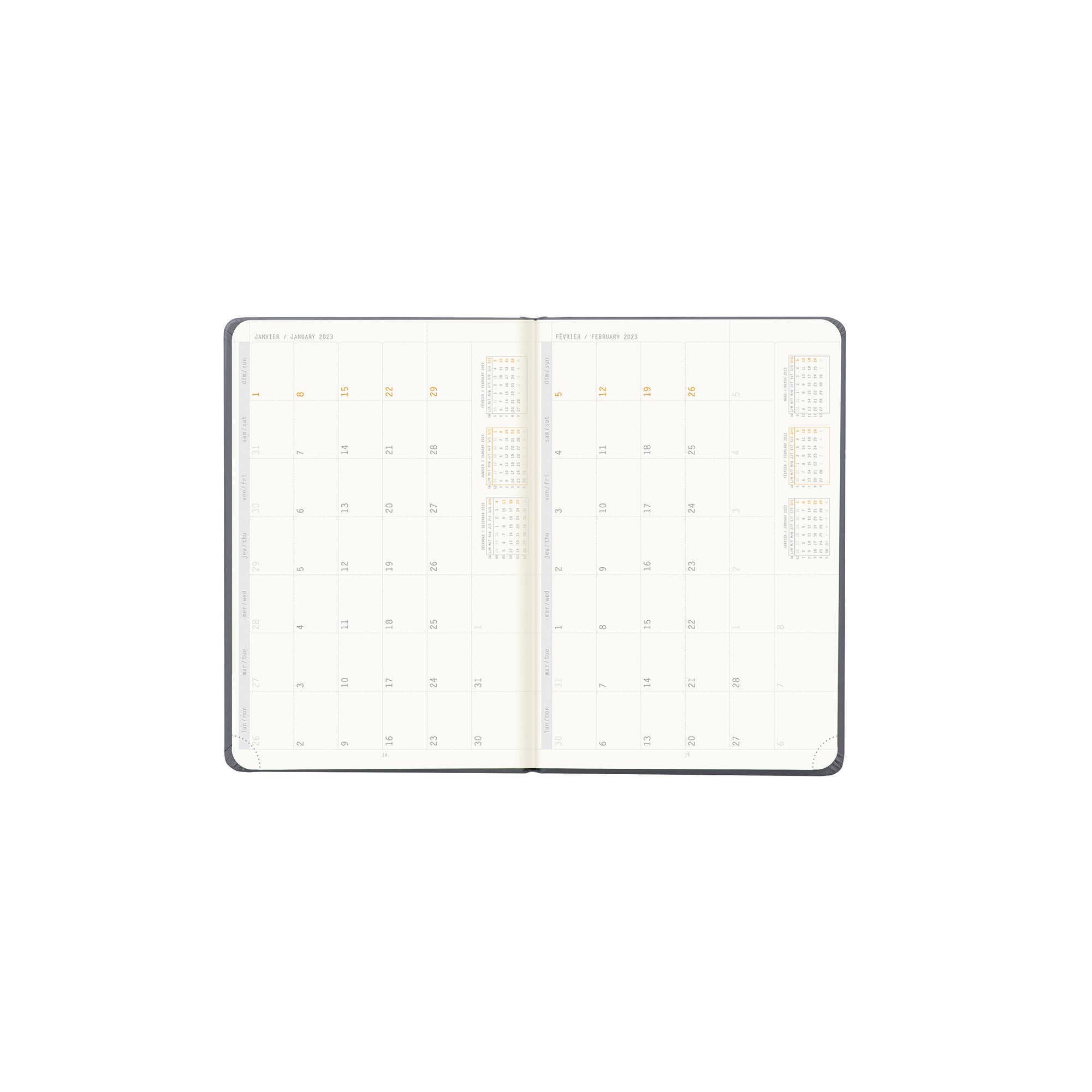 RHODIA 2025 Webplanner A6 Weekly Horizontal Titanium