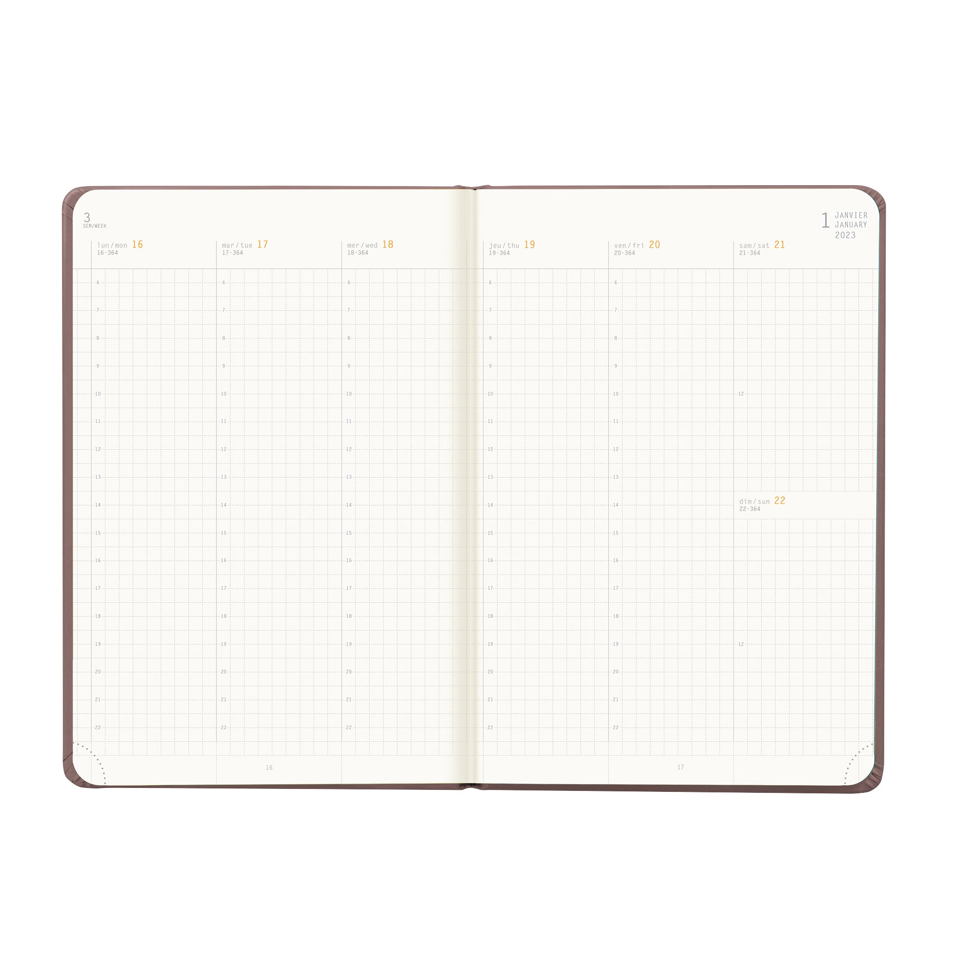 RHODIA 2025 Webplanner A5 Weekly Vertical Chocolate