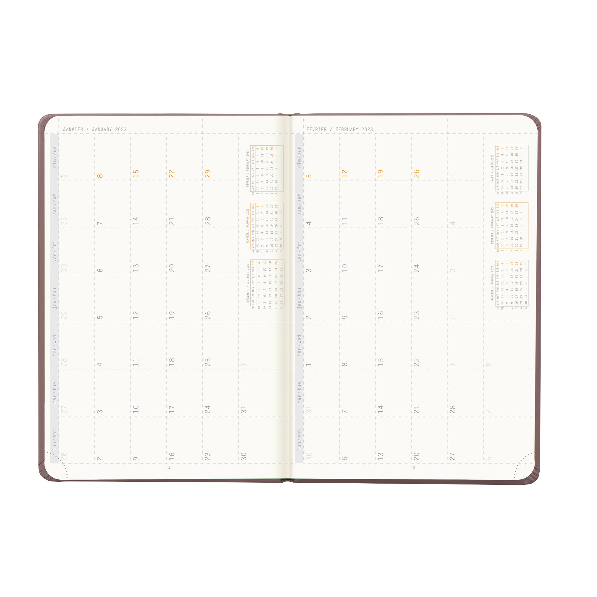 RHODIA 2025 Webplanner A5 Weekly Vertical Chocolate