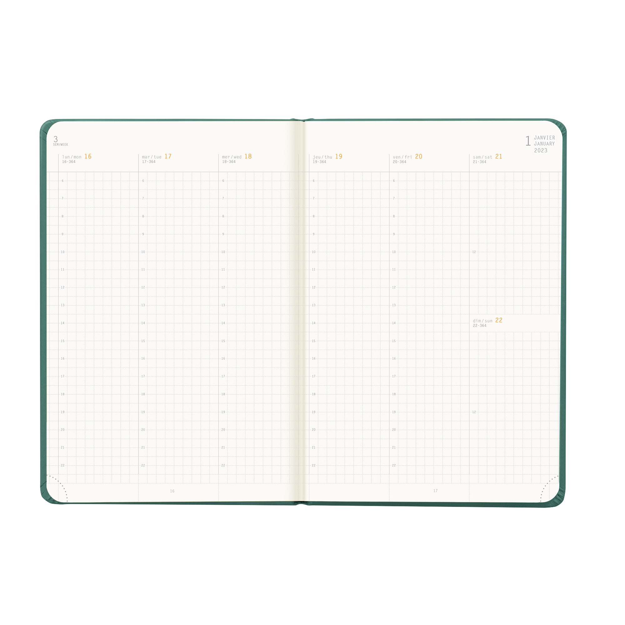 RHODIA 2025 Webplanner A5 Weekly Vertical Aqua