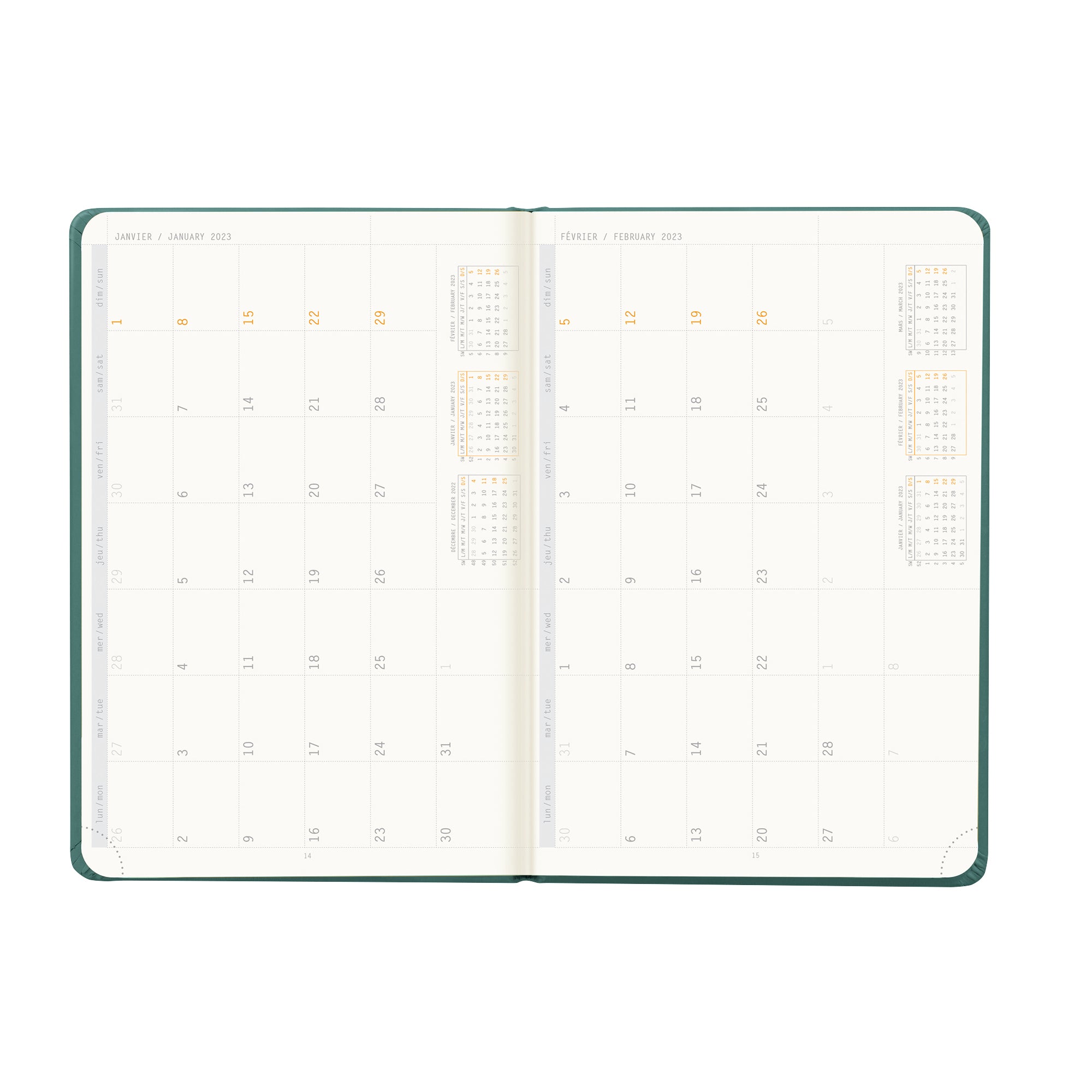 RHODIA 2025 Webplanner A5 Weekly Vertical Aqua