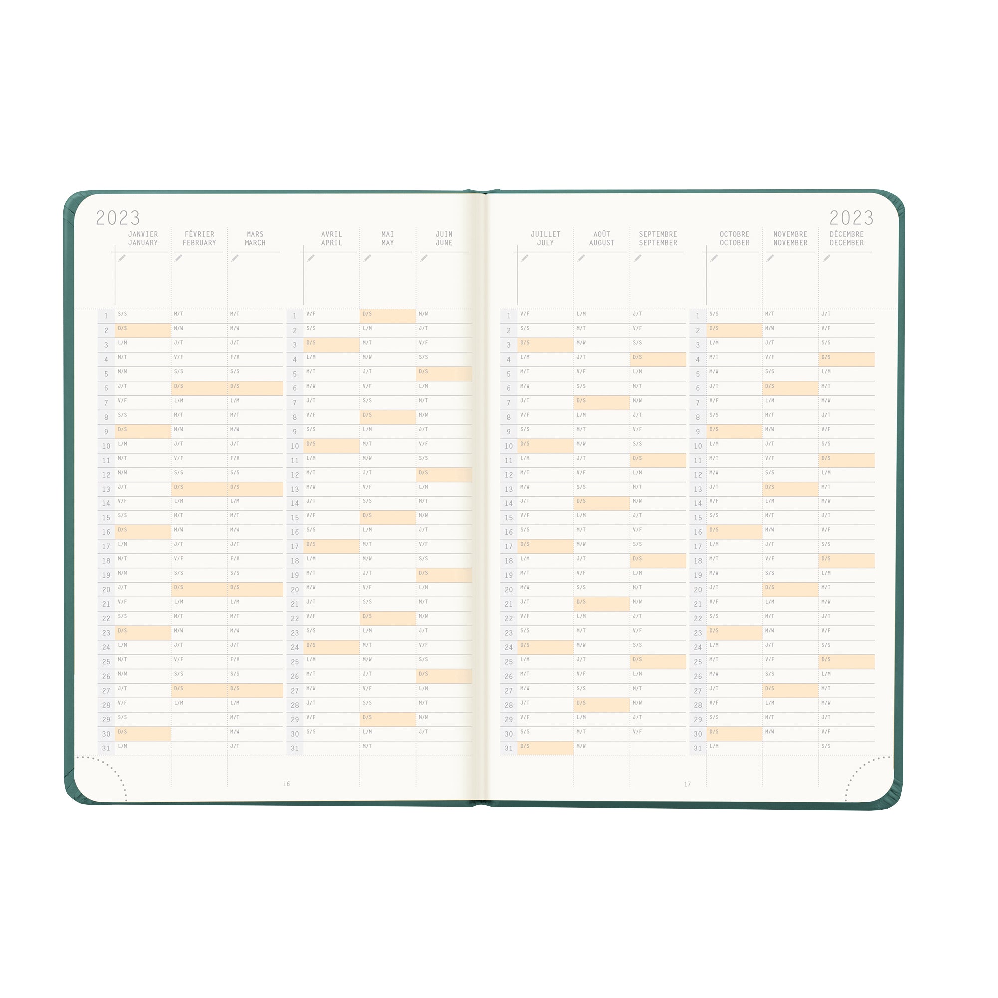 RHODIA 2025 Webplanner A5 Weekly Vertical Aqua