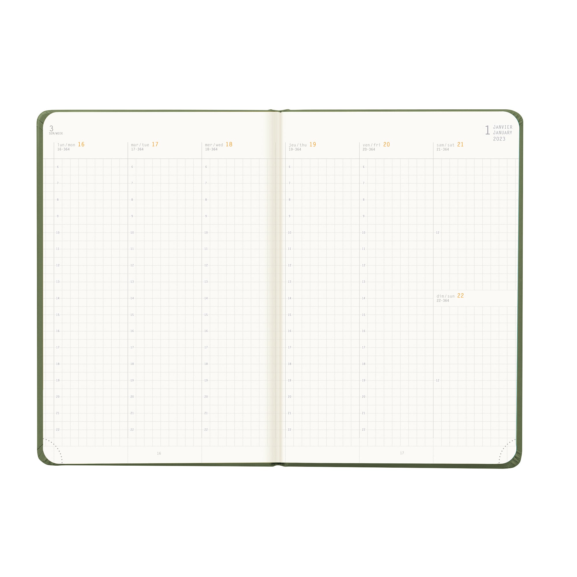 RHODIA 2025 Webplanner A5 Weekly Vertical Sage