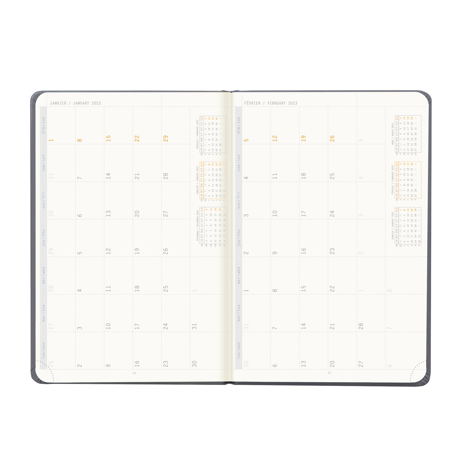 RHODIA 2025 Webplanner A5 Weekly Vertical Titanium