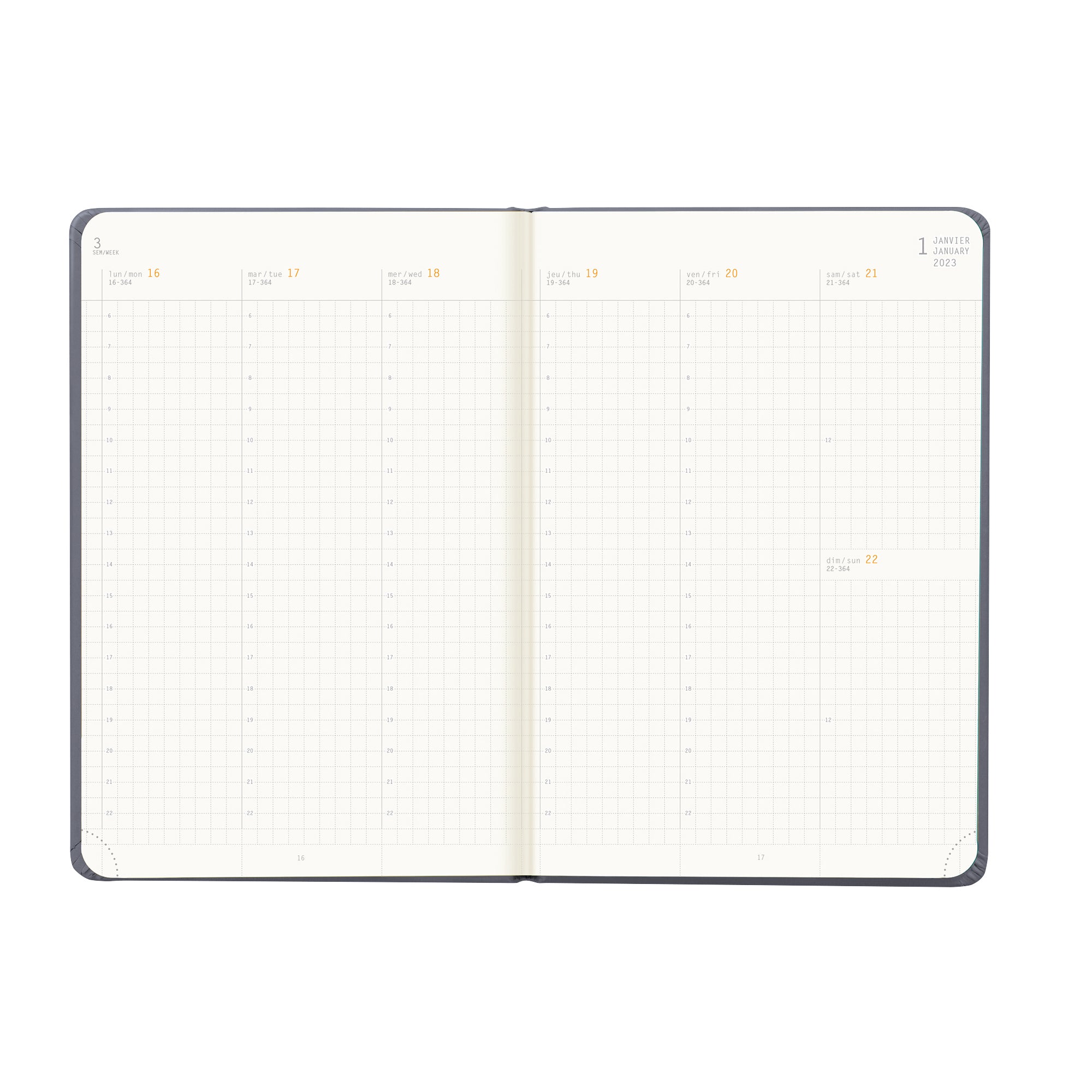 RHODIA 2025 Webplanner A5 Weekly Vertical Black