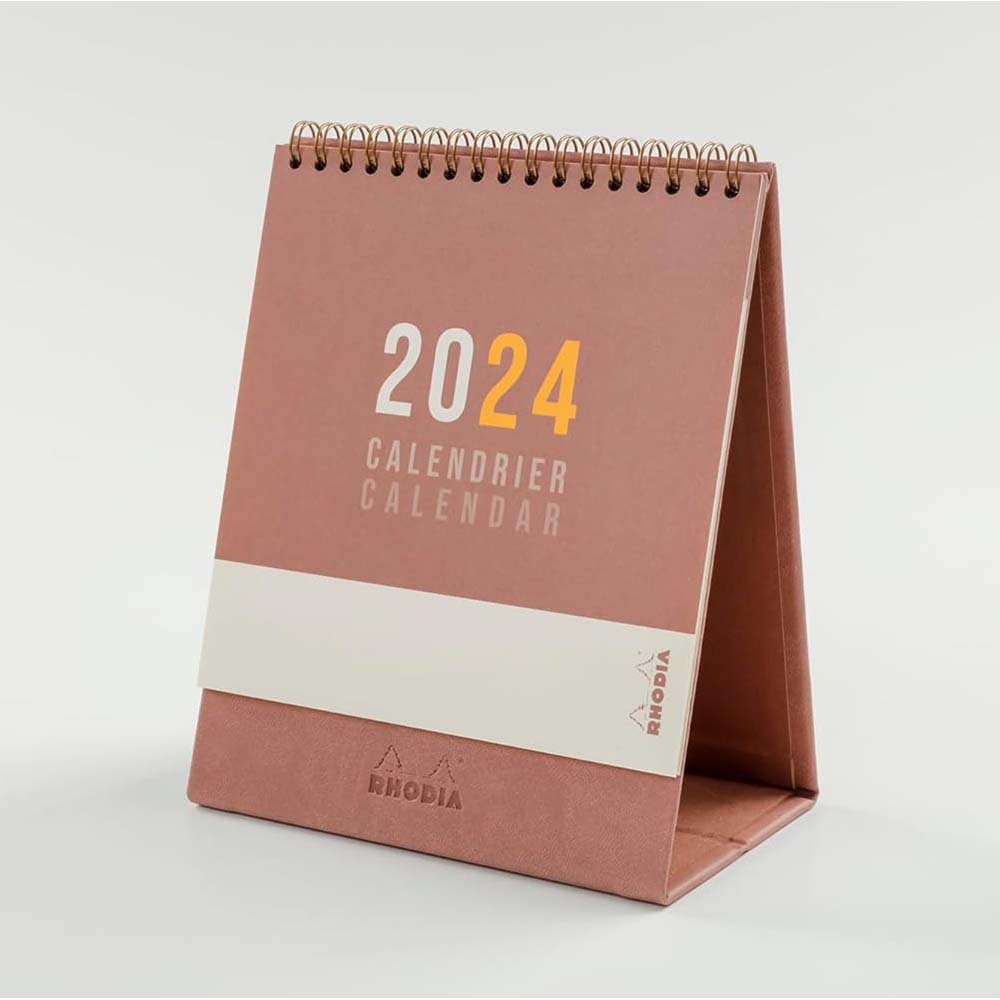 RHODIA 2025 Standing Flip Desk Calendar Rosewood