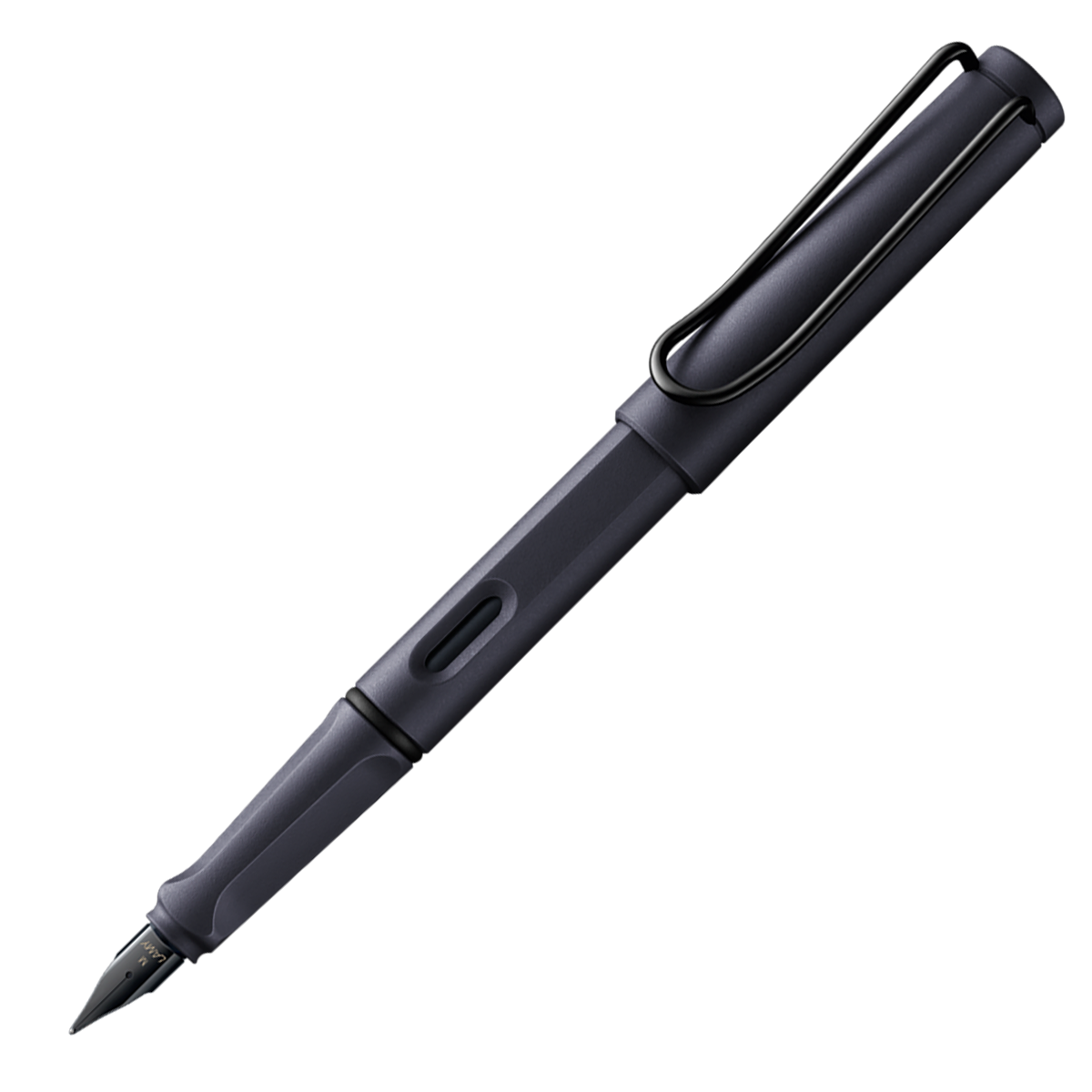 LAMY Safari Steel Black Fountain Pen-Broad
