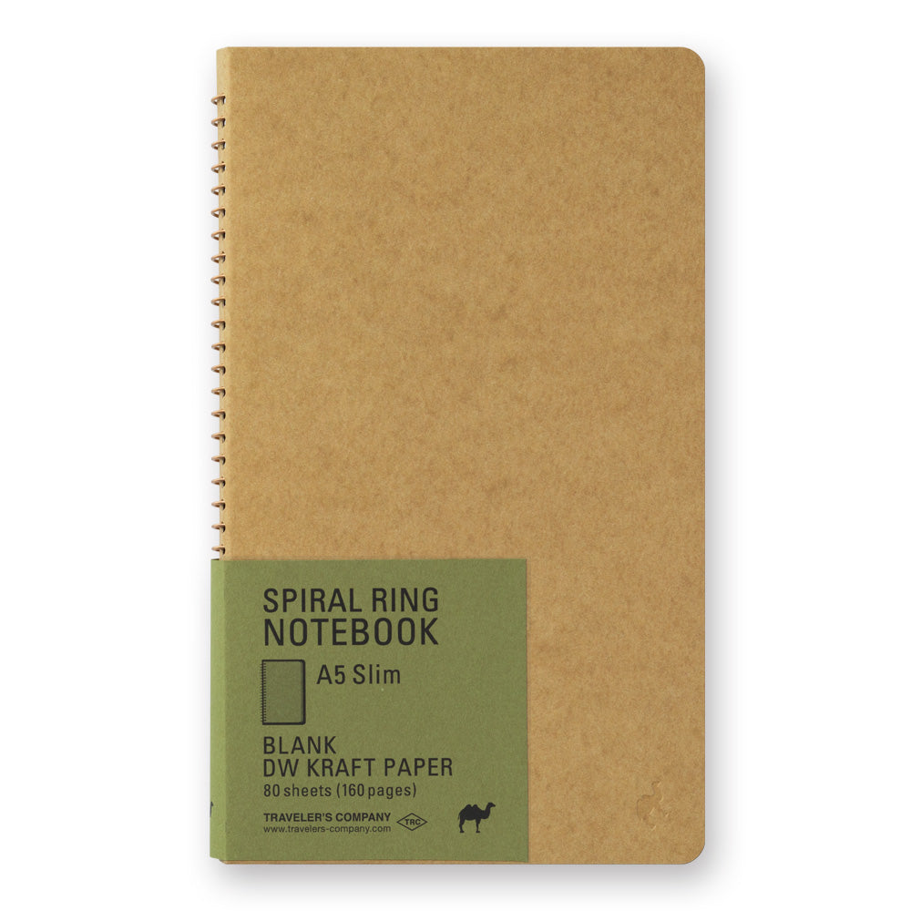 TRAVELERS Spiral Ring Notebook A5 Slim DW Kraft