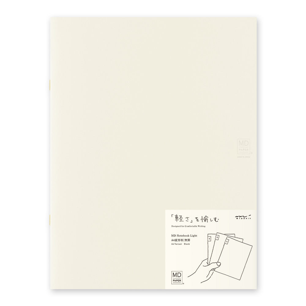 MIDORI MD Notebook Light A4 Variant Blank 3/pack A