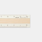 MIDORI Aluminum & Wood Ruler 15cm Ivory