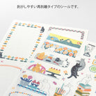 MIDORI Yuru Log Sticker 2-Sheets Cat