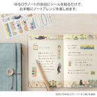 MIDORI Yuru Log Sticker 2-Sheets Cat