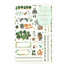 MIDORI Yuru Log Sticker 2-Sheets Forest Animal