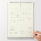 MIDORI MD 2025 Calendar Wall-Hanging with Pencil