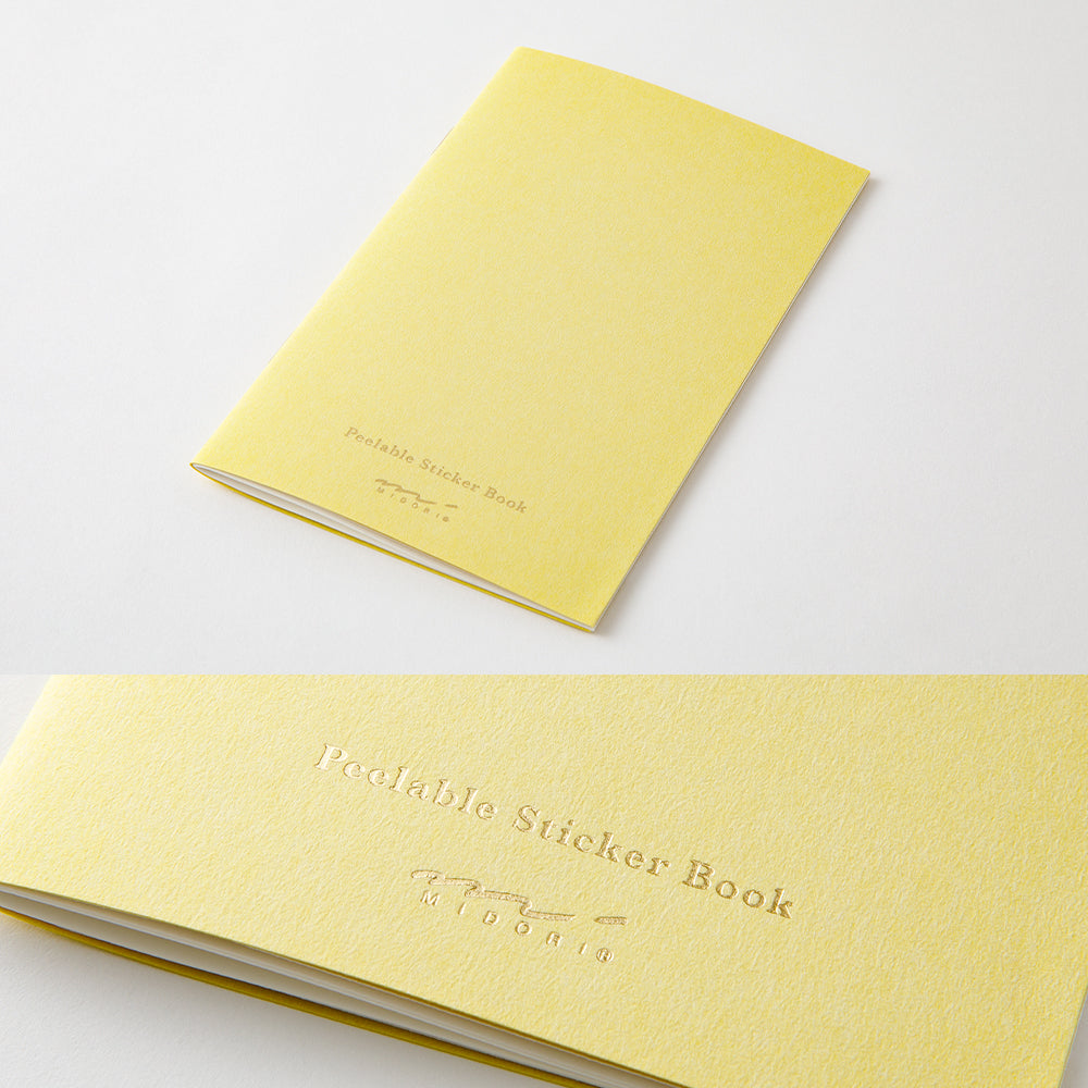 MIDORI Sticker Book with Pocket Yellow