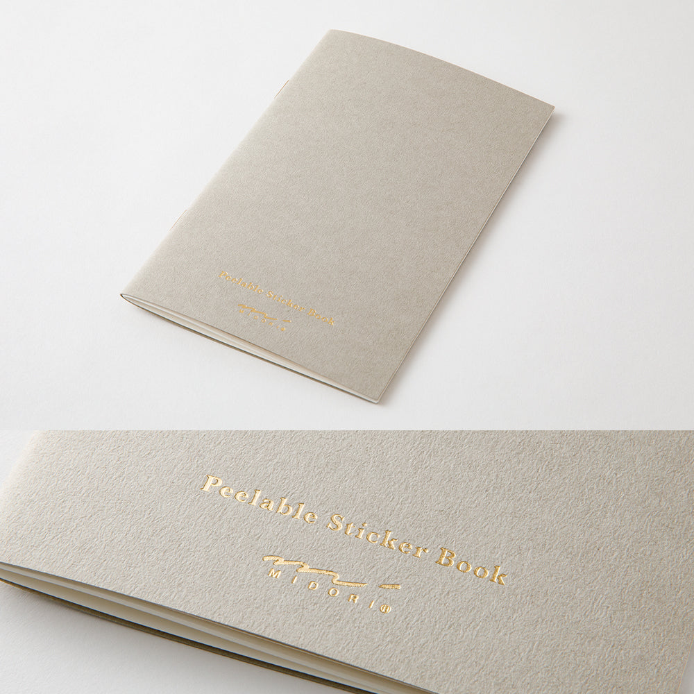 MIDORI Sticker Book with Pocket Gray