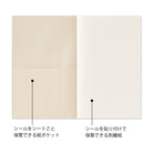 MIDORI Sticker Book with Pocket Gray