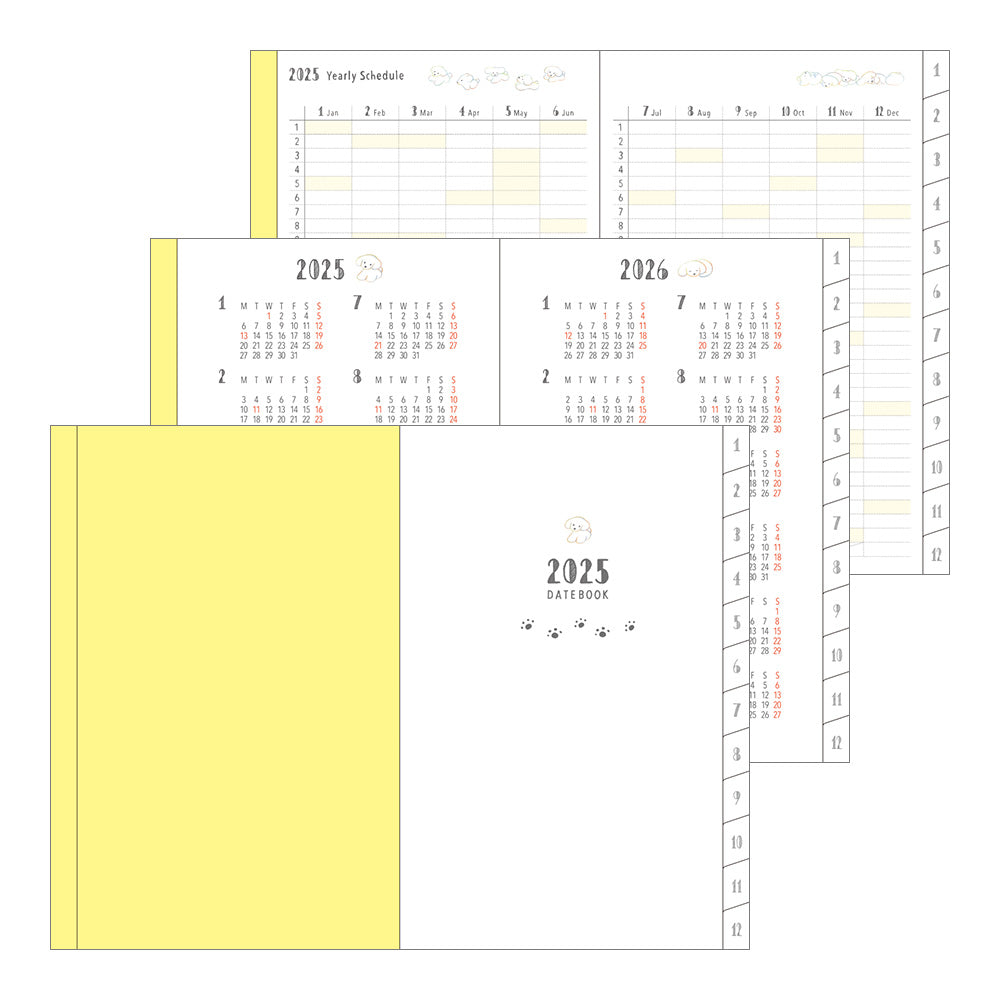 MIDORI 2025 Pocket Diary Mini Dog