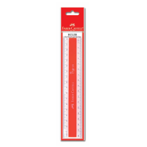 FABER-CASTELL Plastic Ruler 18cm 178318 Box of 20