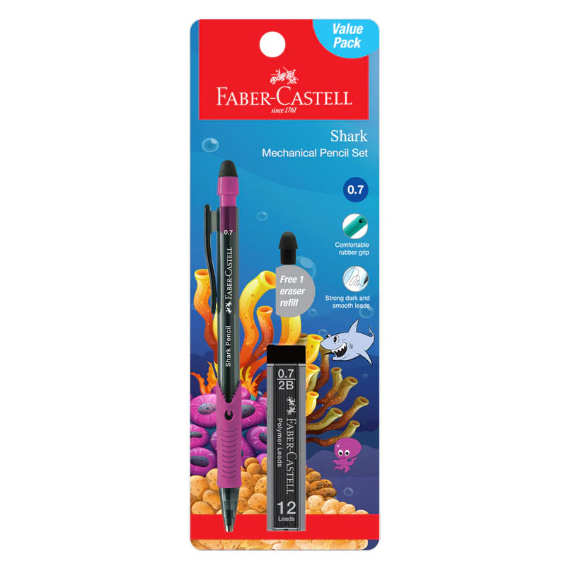 FABER-CASTELL Mechanical Pencil 130014 Shark 0.7mm Pencil+Lead 1s