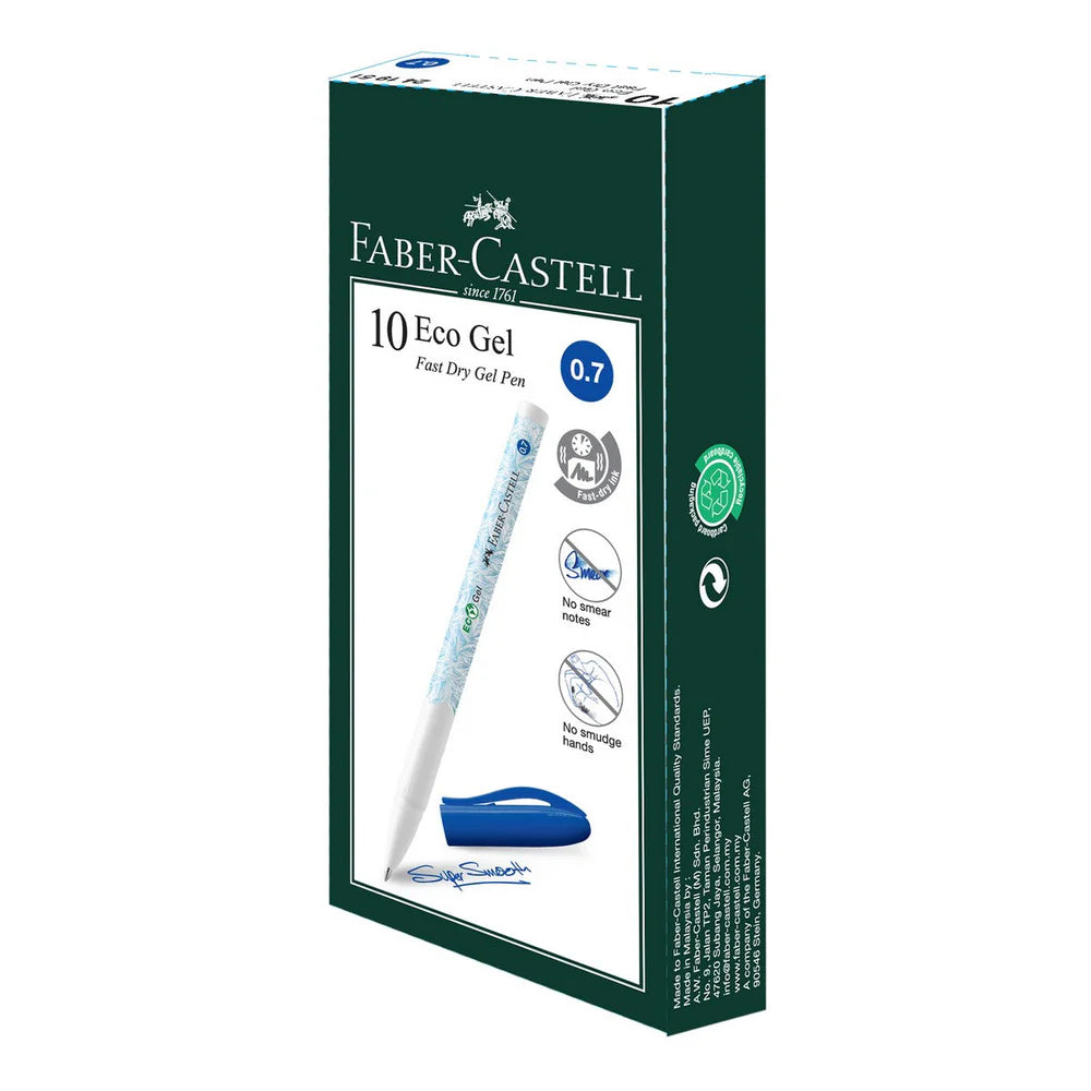 FABER-CASTELL Eco Gel 0.7mm 241951 Blue Box of 10