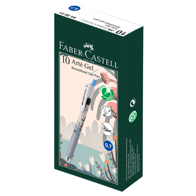 FABER-CASTELL Arte Gel 0.7mm 643851 Paint Blue Box of 10