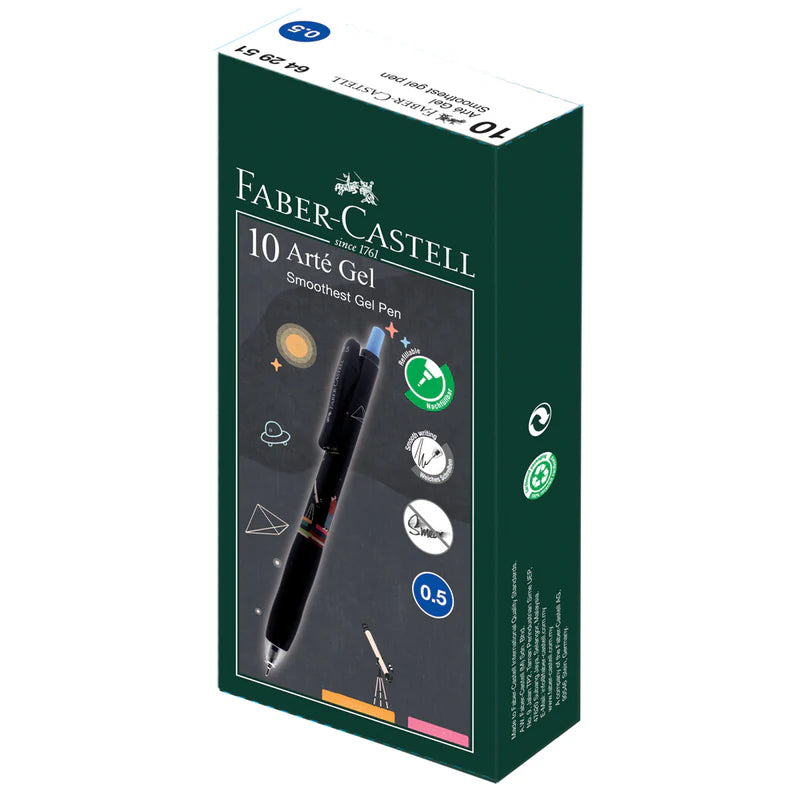 FABER-CASTELL Arte Gel 0.5mm 642951 Astro Blue Box of 10