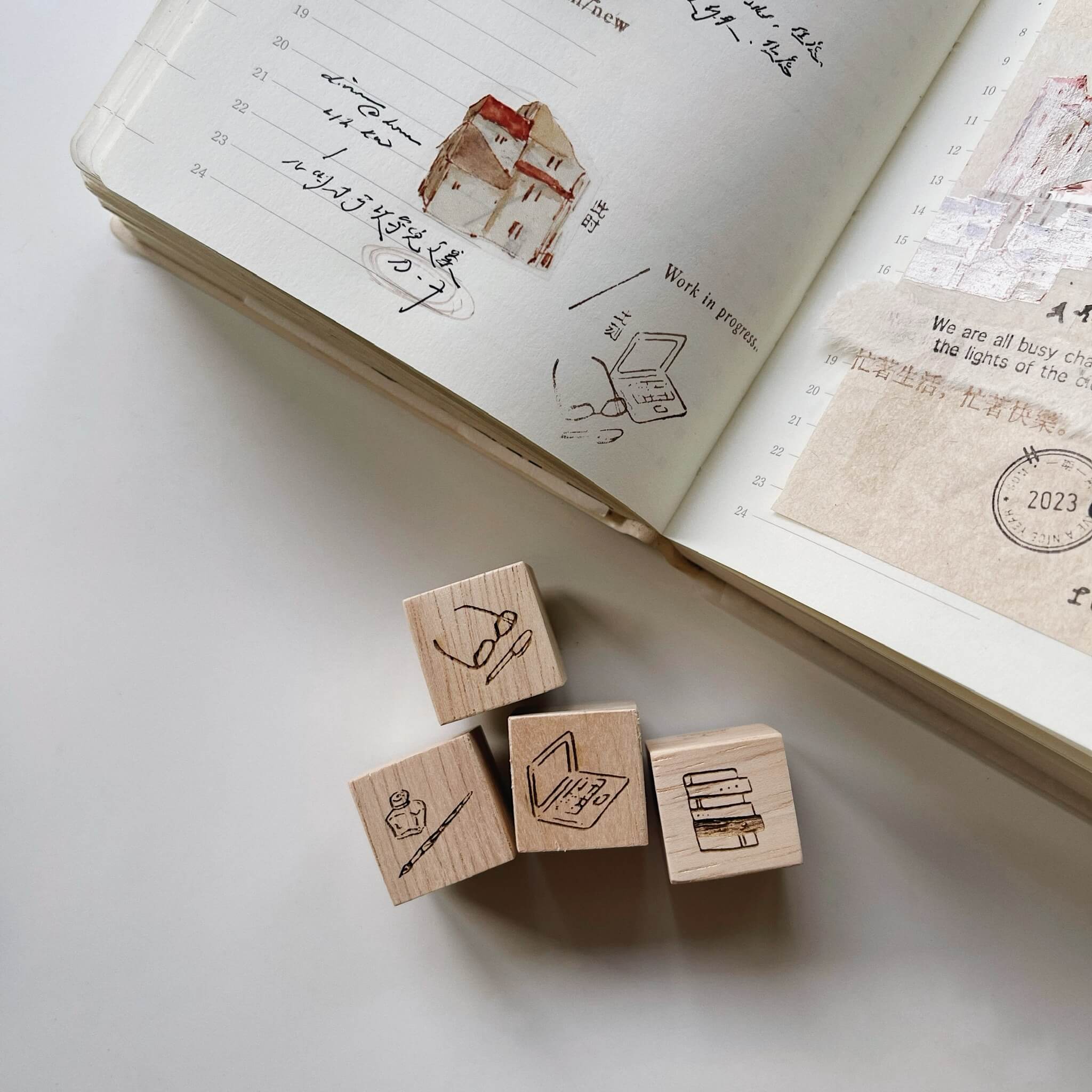 SOM Studio x wenyea Rubber Stamp Everyday Tools Journal Book