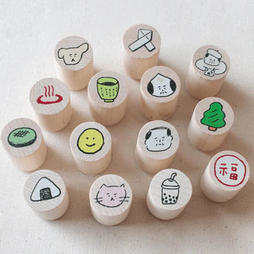 AJASSI Rubber Stamp Round Series Ajassi Face