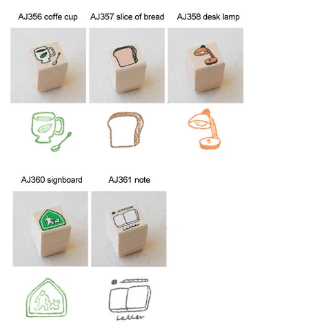 AJASSI Rubber Stamp Square Series Slice Of Bread