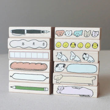 AJASSI Rubber Stamp Long Series Smile Pattern