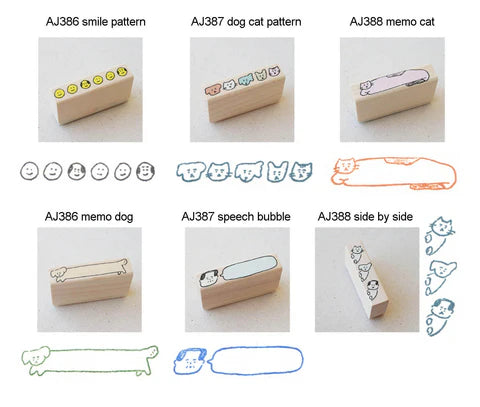 AJASSI Rubber Stamp Long Series Smile Pattern