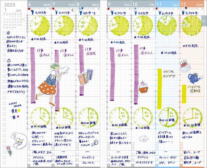 KOKUYO 2025 Jibun Techo Diary 3in1 Standard Blue