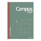 KOKUYO 2025 Campus Diary A5 Monthly Grid Green