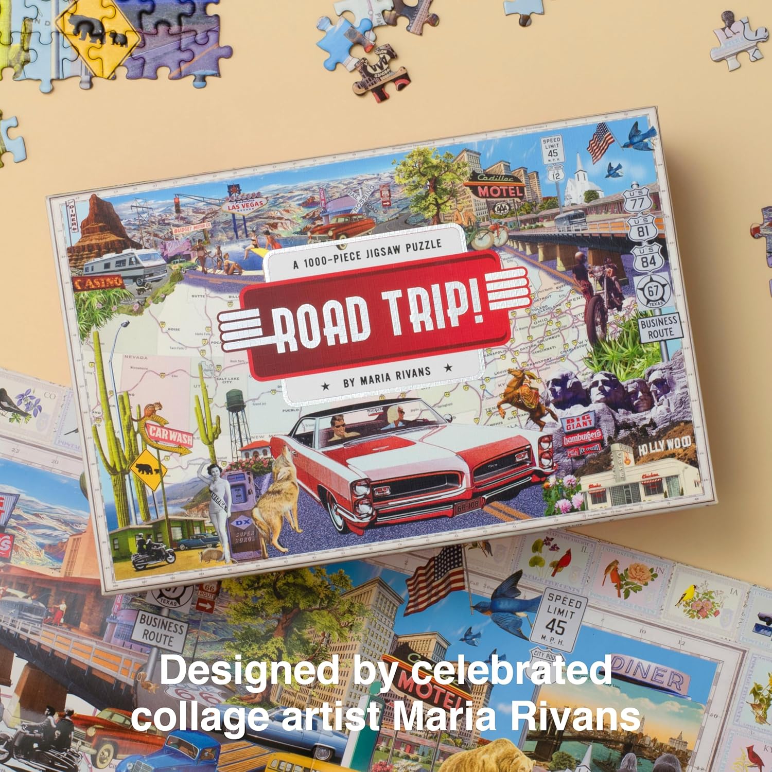 Road Trip!: A 1000-piece Jigsaw Puzzle by Maria Rivans