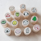 AJASSI Rubber Stamp Round Series Dog Face