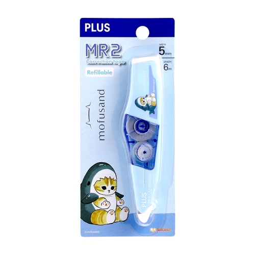 PLUS MR2 Correction Tape x Mofusand WH 645SS 5mmx6M Blue