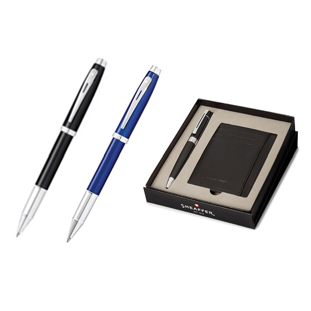 SHEAFFER 100 Rollerball Gift Set with Credit Card Holder Assorted