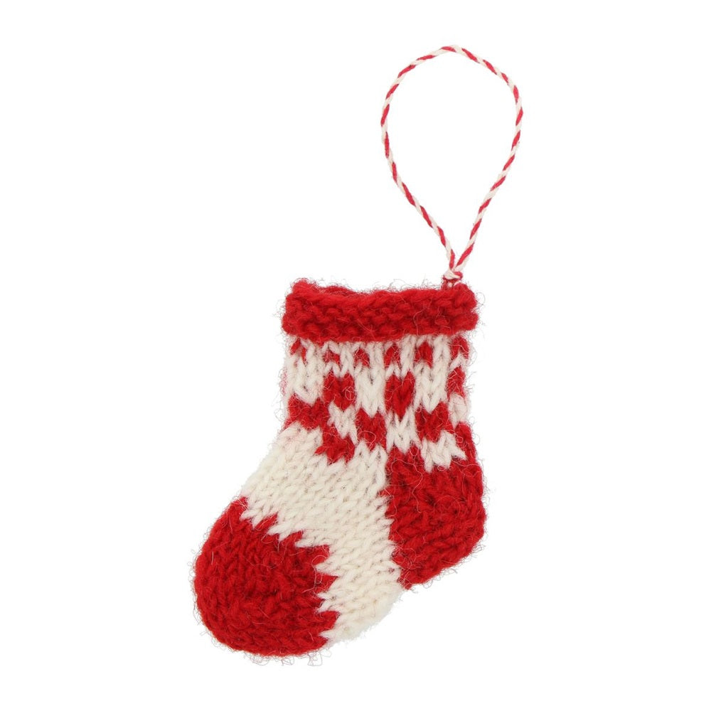 MARK'S Xmas Felt & Knit Ornament Socks