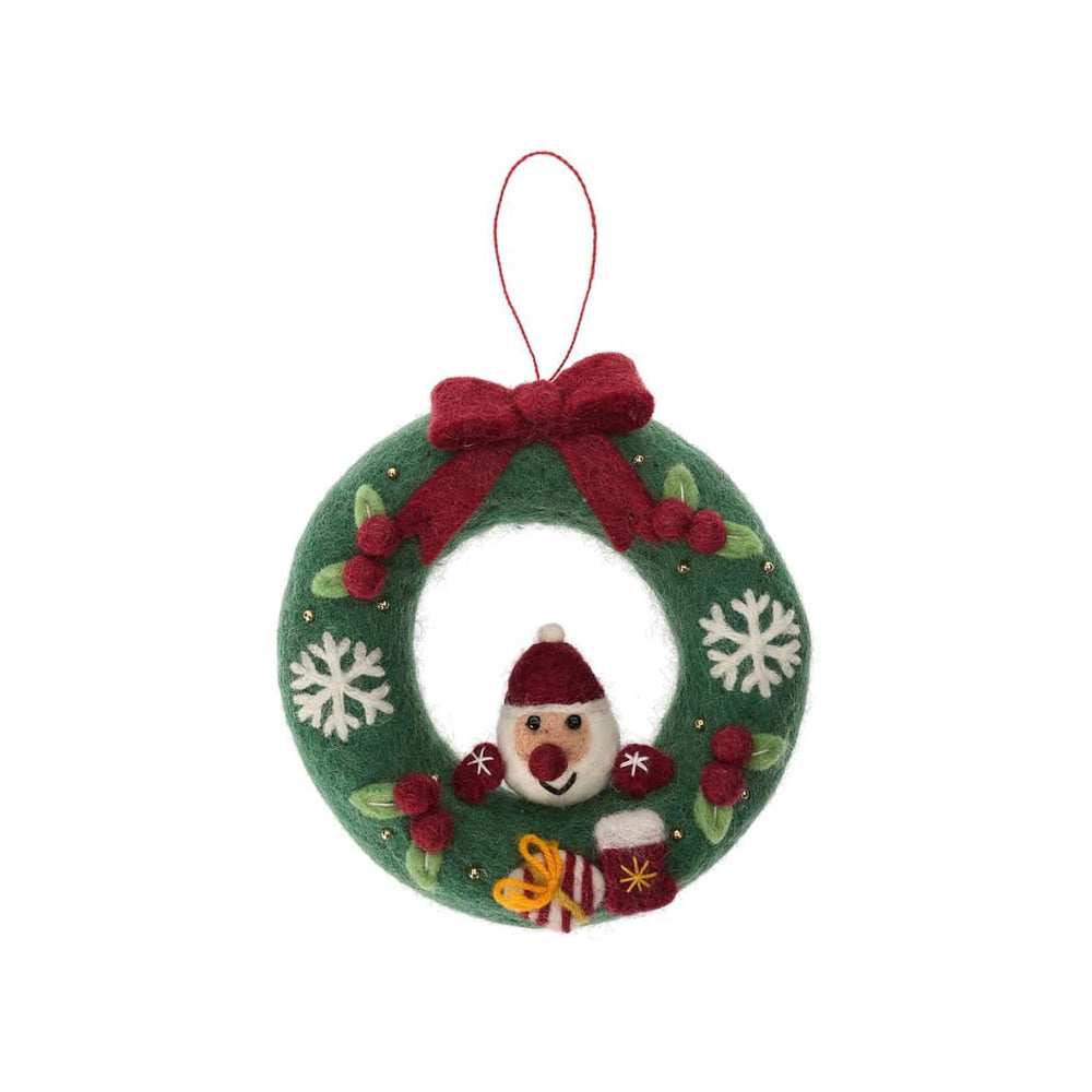 MARK'S Xmas Felt & Knit Wreath Santa Claus