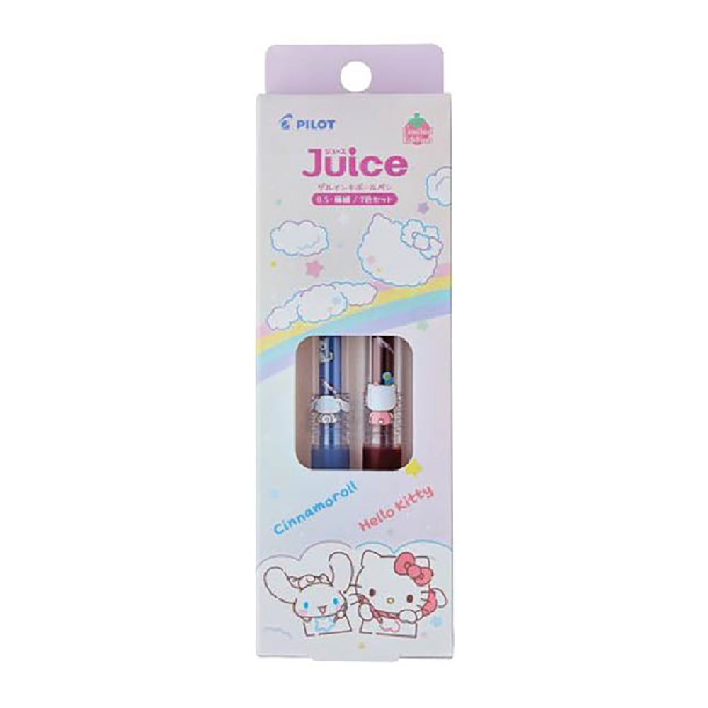 PILOT Juice Sanrio Limited Edition 2024 0.5mm Set of 2 Cinnamoroll/Hello Kitty