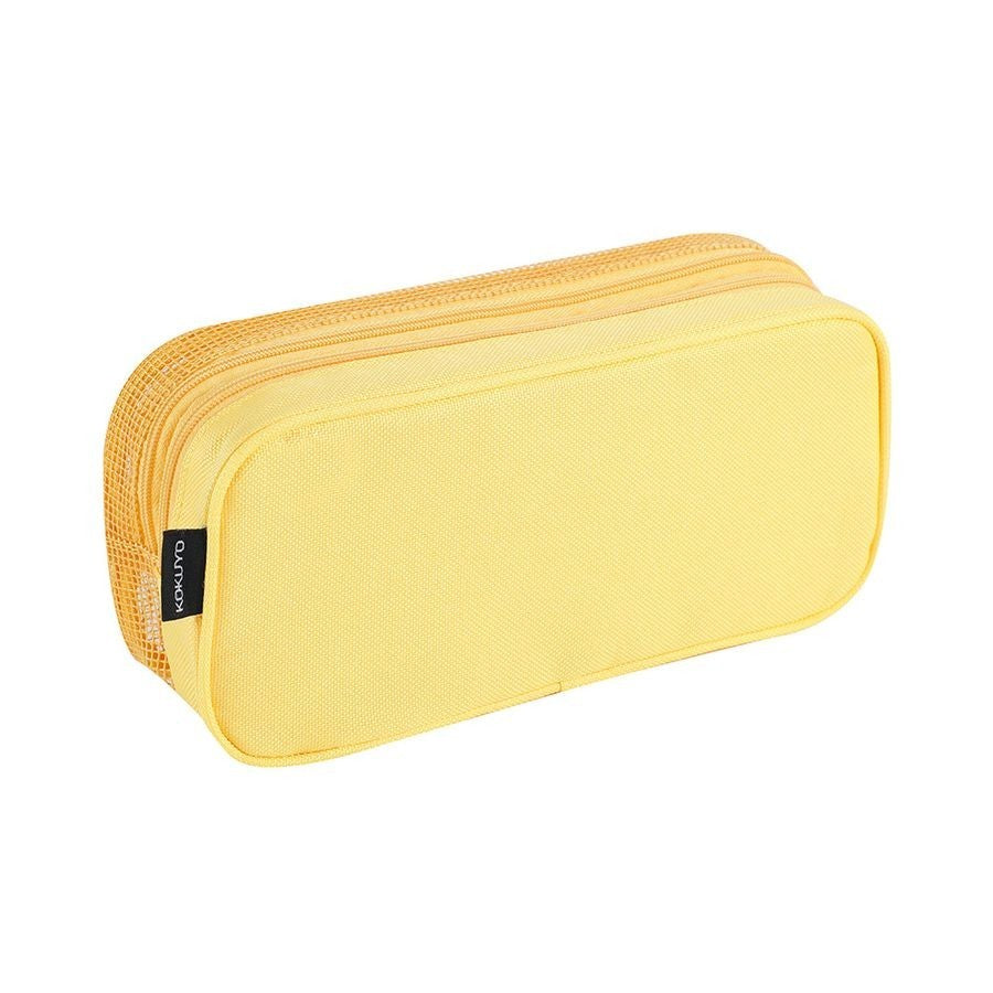 KOKUYO Campus Grid Double-Layer Pencase L Size Yellow