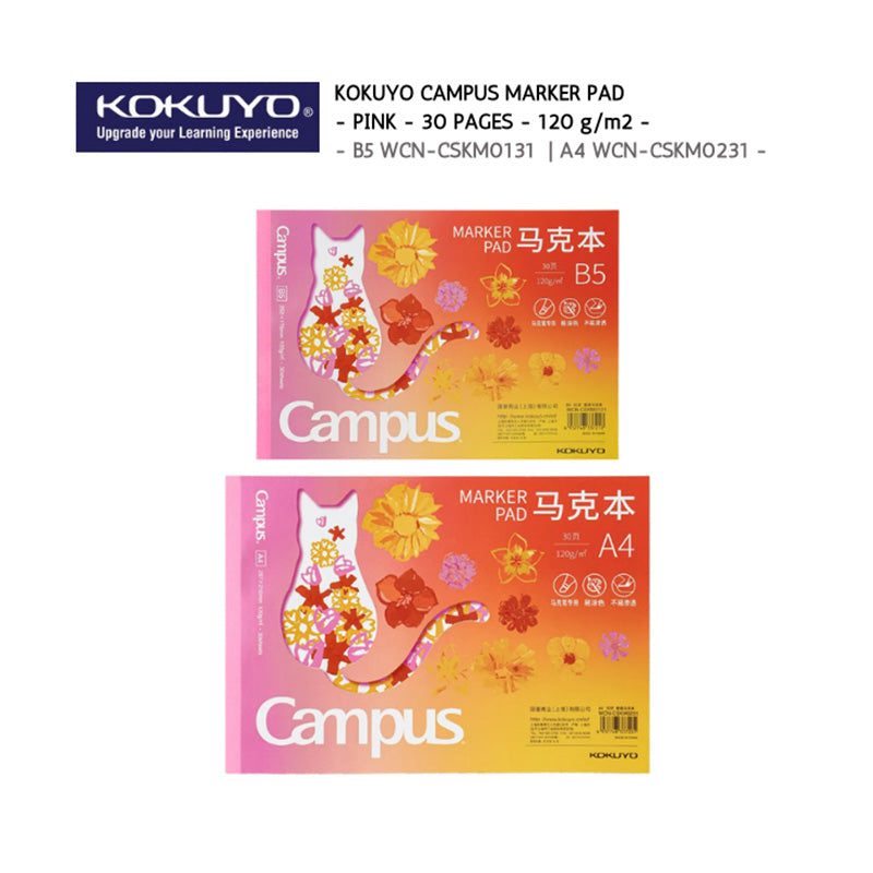 KOKUYO Campus Marker Pad 30s A4 / Pink