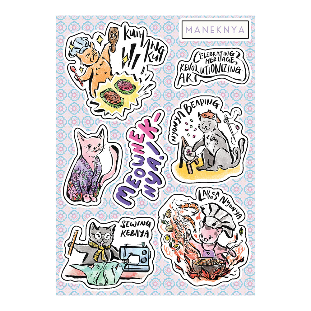 MANEKNYA Nyonya Cat Stickers